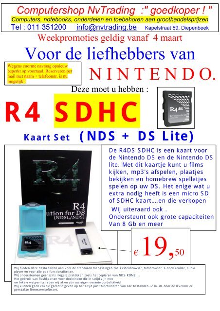 Bekijk onze weekpromoties - computershop nv trading