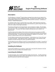 R4 Engine Programming Software - Split Second