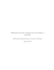 Multivariate and other worksheets for R (or S-Plus): a miscellany