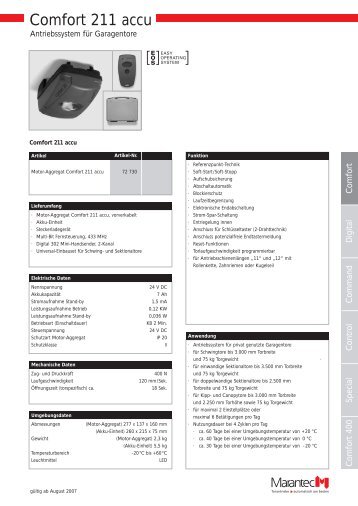 Comfort 211 accu - Marantec