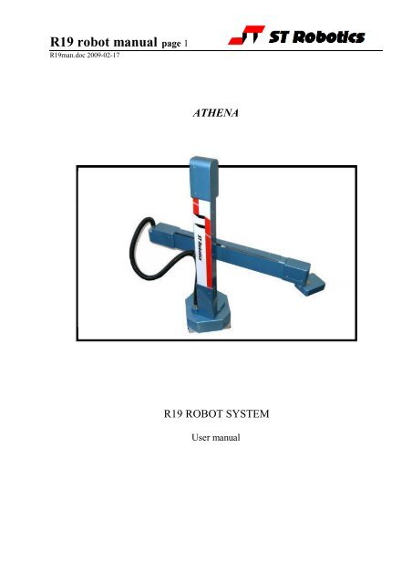 R19 robot manual, pdf - ST Robotics