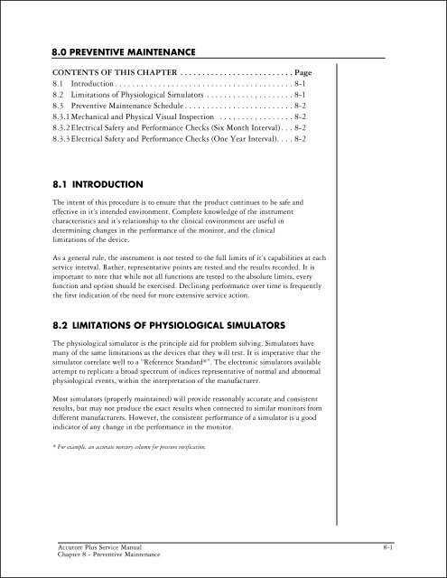 Accutorr Plus Service Manual - Mindray