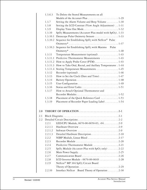 Accutorr Plus Service Manual - Mindray