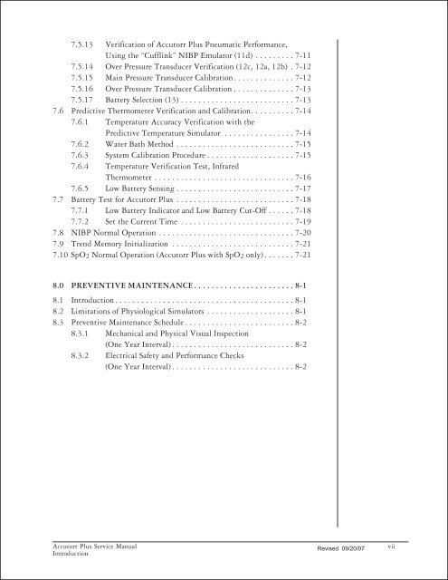 Accutorr Plus Service Manual - Mindray