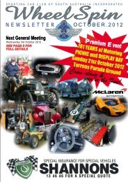 October 2012 - Sporting Car Club of SA