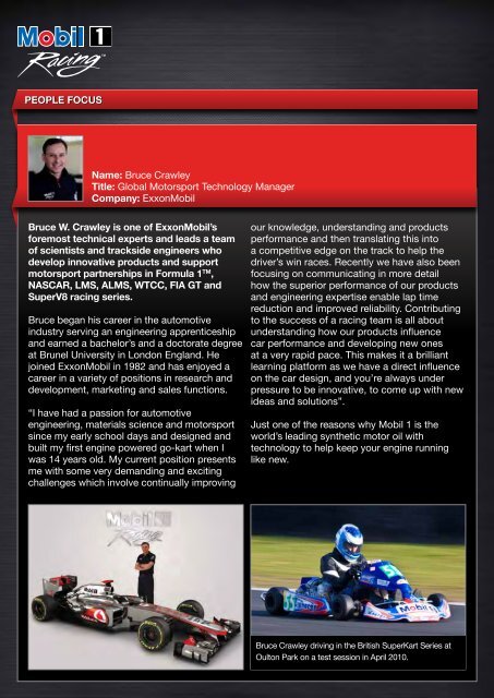 Check out the PDF Mobil 1 Racing newsletter - WP Motorsport