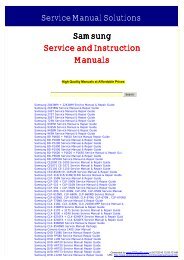 Service Manual Solutions Samsung Service and Instruction Manuals