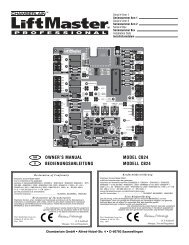 owner's manual model cb24 bedienungsanleitung ... - liftmaster.de