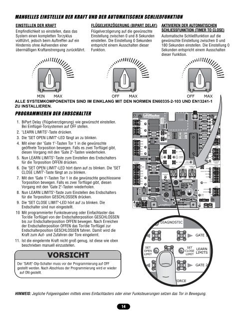 owner's manual model cb24 bedienungsanleitung ... - liftmaster.de