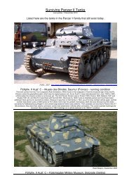 Surviving Panzer II Tanks - The Shadock's website - Free