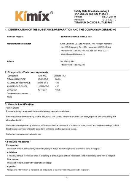 Titanium Dioxide - Chemical Economics Handbook (CEH)