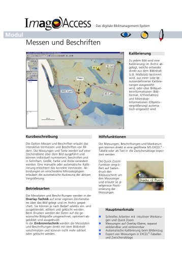 Messen und Beschriften - Imagic Bildverarbeitung AG