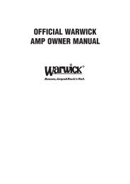 OFFICIAL WARWICK AMP OWNER MANUAL