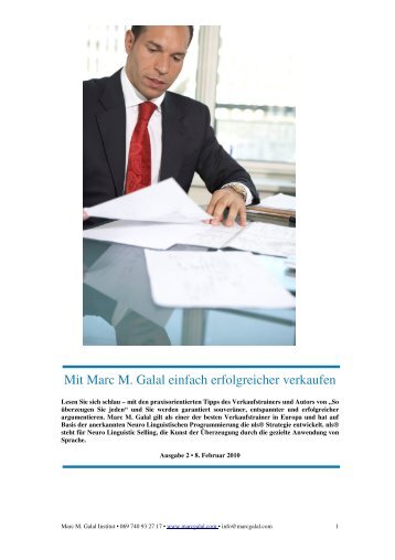 Download Verkaufshandbuch Teil 2 - Marc M. Galal Institut