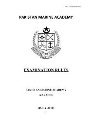 Download Examination Rules - Pakistan Marine Academy