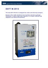 IEM Ingénierie Electronique et Monétique DATT M-2012