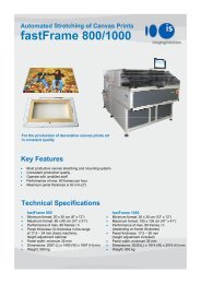 Automated assembling of Stretcher Bars ... - Imaging Solutions