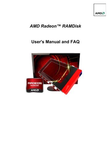 AMD Radeon™ RAMDisk User's Manual and FAQ