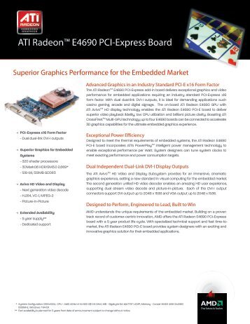 ATI Radeon™ E4690 PCI-Express Board - AMD