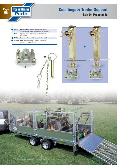 Couplings & Trailer Support - Ifor Williams