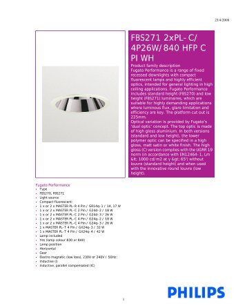 FBS271 2xPL-C/ 4P26W/840 HFP C PI WH - Nimax