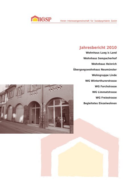 Jahresbericht 2010 - IGSP