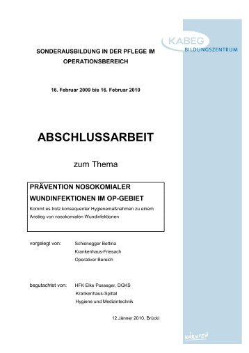 ABSCHLUSSARBEIT - Kabeg