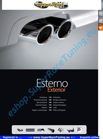 Catalogo PDF Accessori AUTO ESTERNI - SUPERRACE