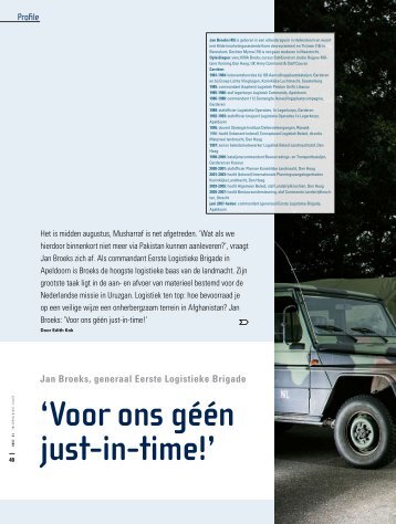 'Voor ons géén just-in-time!' - Supply Chain Magazine