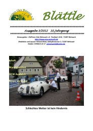 OCW-Blättle 03/2012 - OldTimer Club Weissach eV