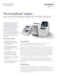 The Ion OneTouch™ System - Applied Biosystems