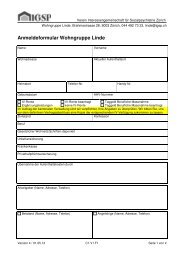 Anmeldeformular Wohngruppe Linde - IGSP