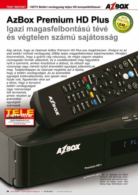 AzBox Premium HD Plus - TELE-satellite International Magazine