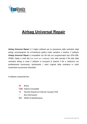 Airbag Universal Repair - Ecu-Tuning.it