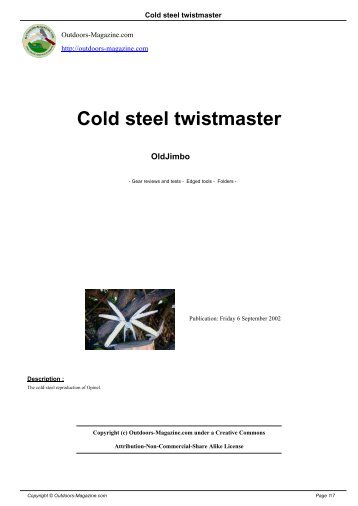 Cold steel twistmaster - Old Jimbo's Site