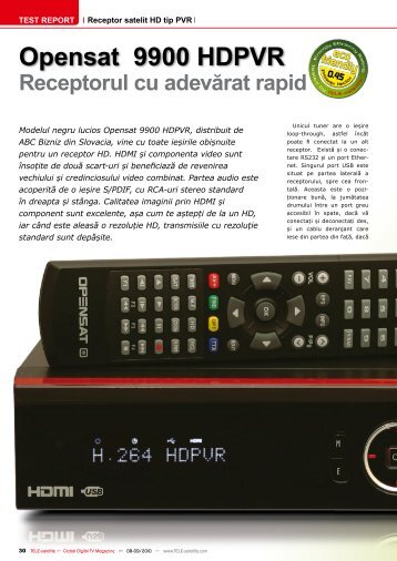 Opensat 9900 HDPVR - TELE-satellite International Magazine