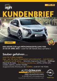 Kundenbrief Frühling 2012 Opel - Auto Germann