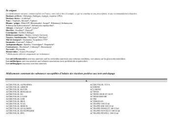 Se soigner Médicaments contenant des ... - Escrime en ligne