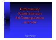 Schmerztherapie nach dem WHO-Stufenschema - bei der ...