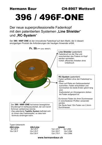 Line Shielder - bei Hermann Baur Wettswil