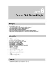 ÜNİTE 6 Santral Sinir Sistemi İlaçları