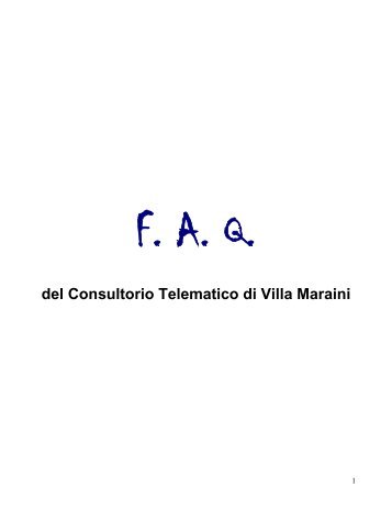 F.A.Q. - le domande più frequenti al Consultorio Telematico