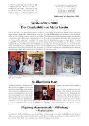 Weihnachtsbrief 2008 - Maria Loreto