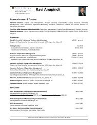 Template for (formal) OM course notes - Stephen M. Ross School of ...