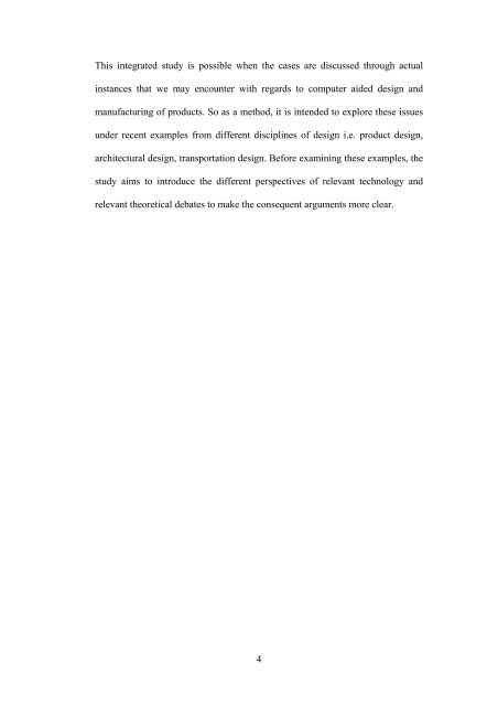 virtualization of design and production a thesis - Bilkent University