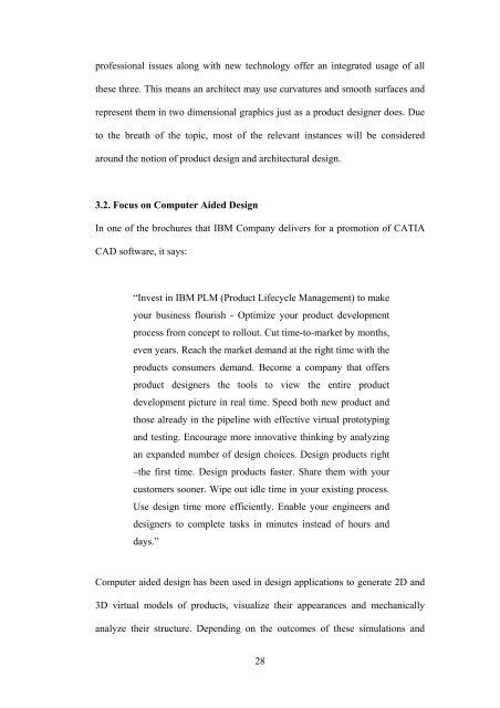 virtualization of design and production a thesis - Bilkent University