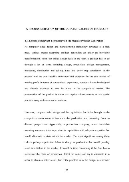 virtualization of design and production a thesis - Bilkent University