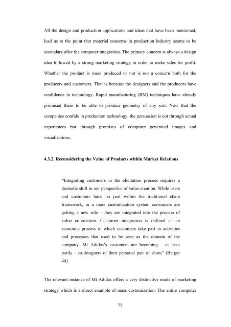 virtualization of design and production a thesis - Bilkent University