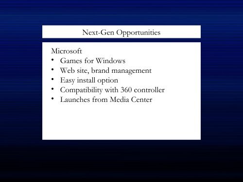 Next-Generation Game Development Rafael Chandler KRI April 6 ...