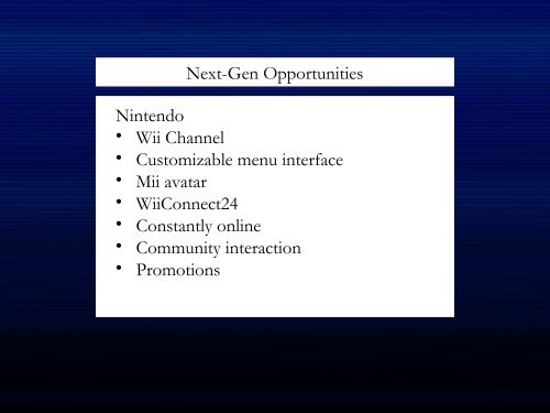 Next-Generation Game Development Rafael Chandler KRI April 6 ...